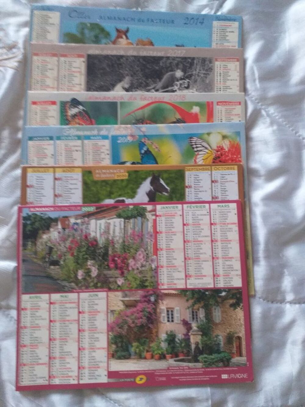 6 CALENDRIERS POSTAUX Livres et BD