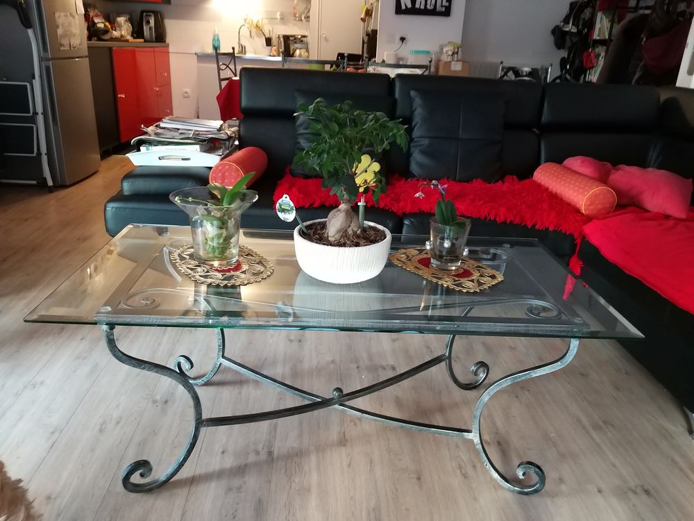 Table &agrave; manger et table basse en Forg&eacute; V&eacute;ritable Meubles