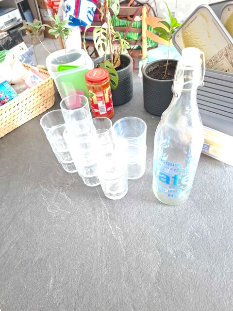 lot de verre et 1 bouteilles Montchanin (71)