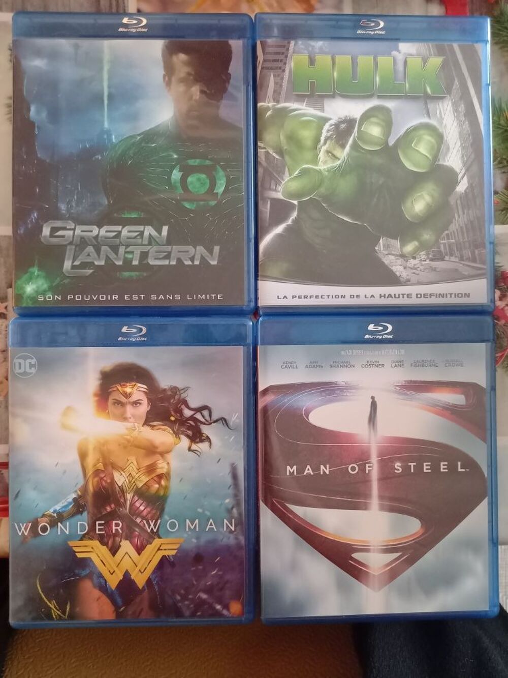Blu-ray: Bad boys 1 &amp; 2, hulk, green lantern, wonder women.. DVD et blu-ray
