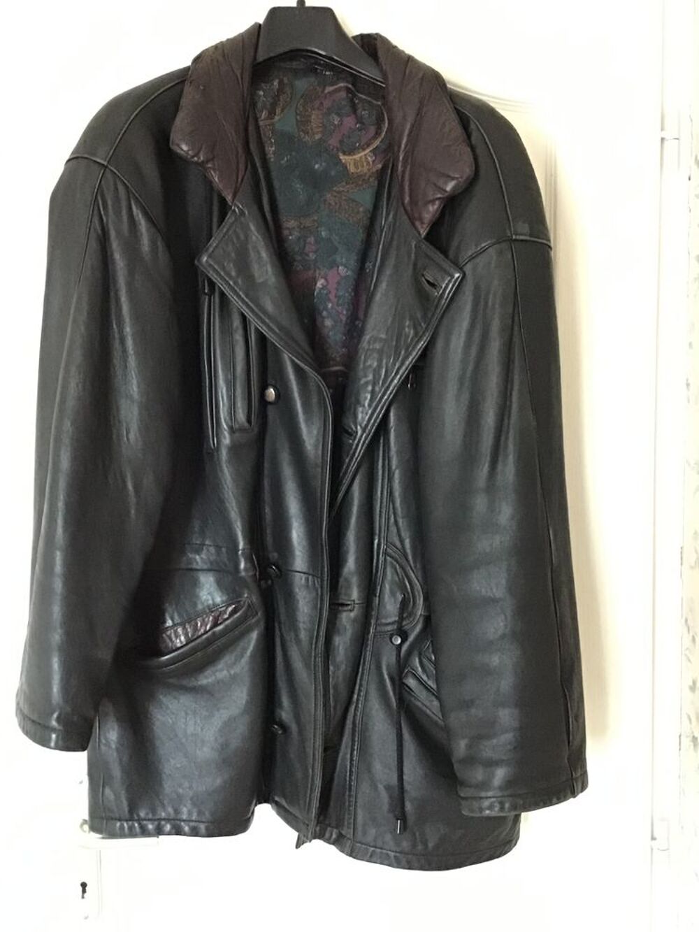 veste cuirs et laine Vêtements