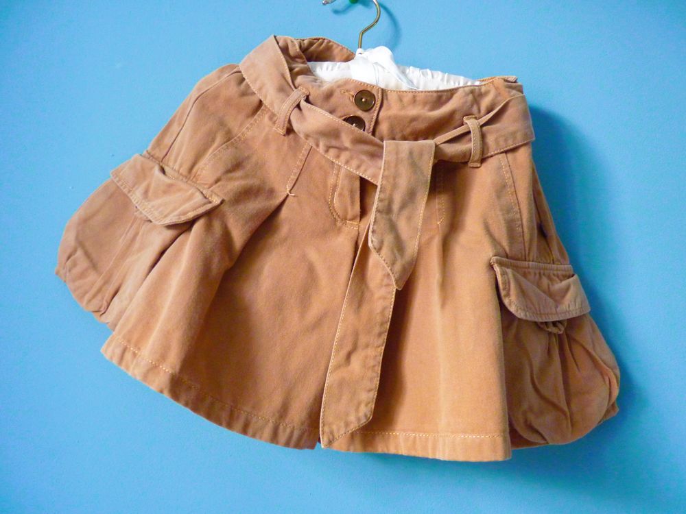 Jupe short fille ceinture Jean Bourget 6 ans beige TBE Vêtements enfants