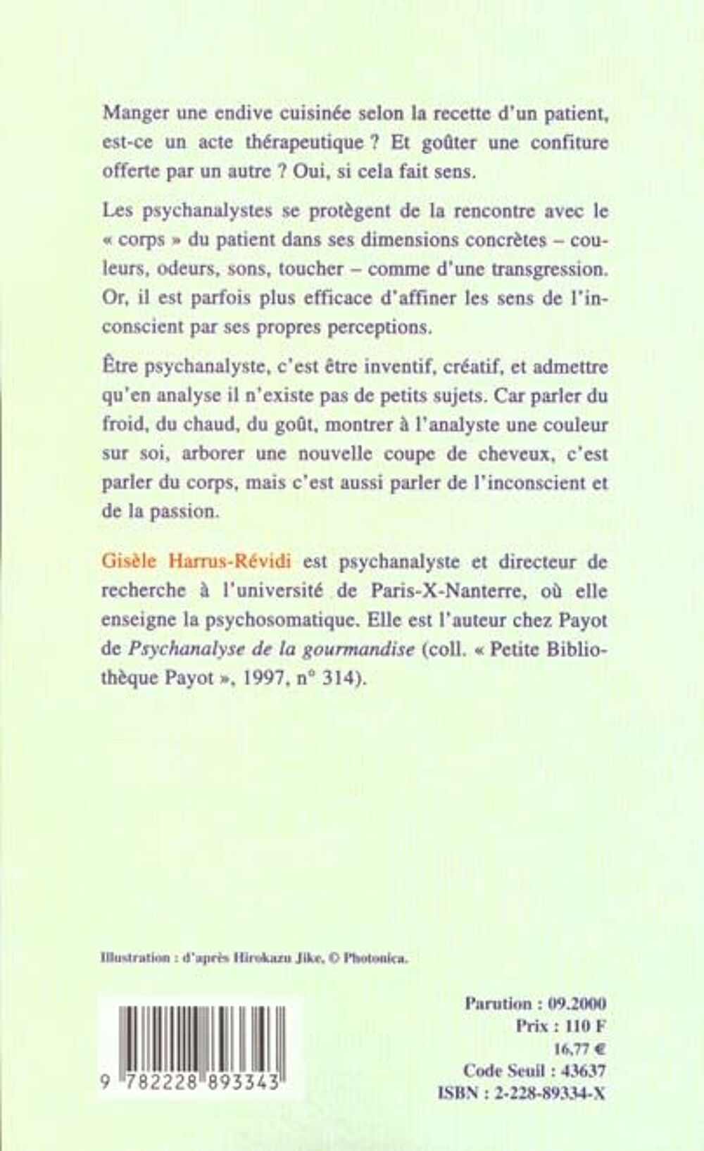 Psychanalyse des sens Livres et BD