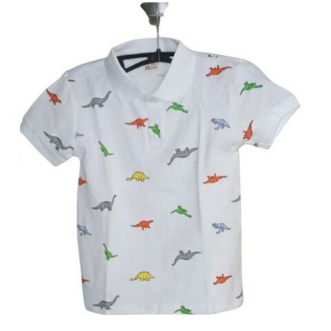 Polo enfant blanc manches courtes imprim� dinosaure 7 / 8 an 8 Rixheim (68)