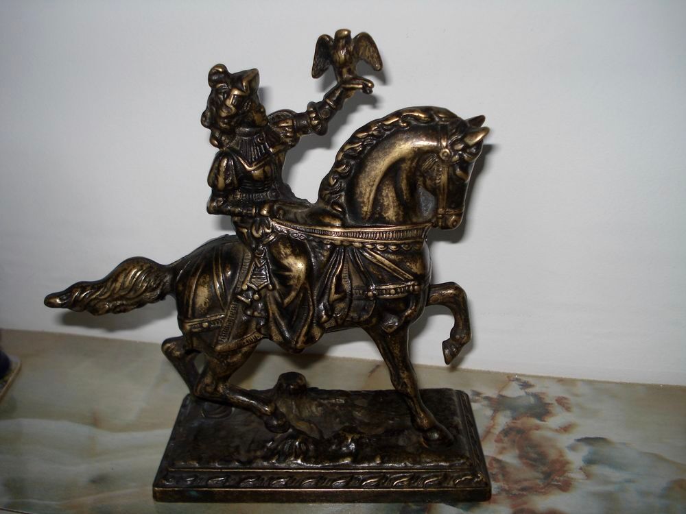 sujet cavalier cheval et aigle Décoration