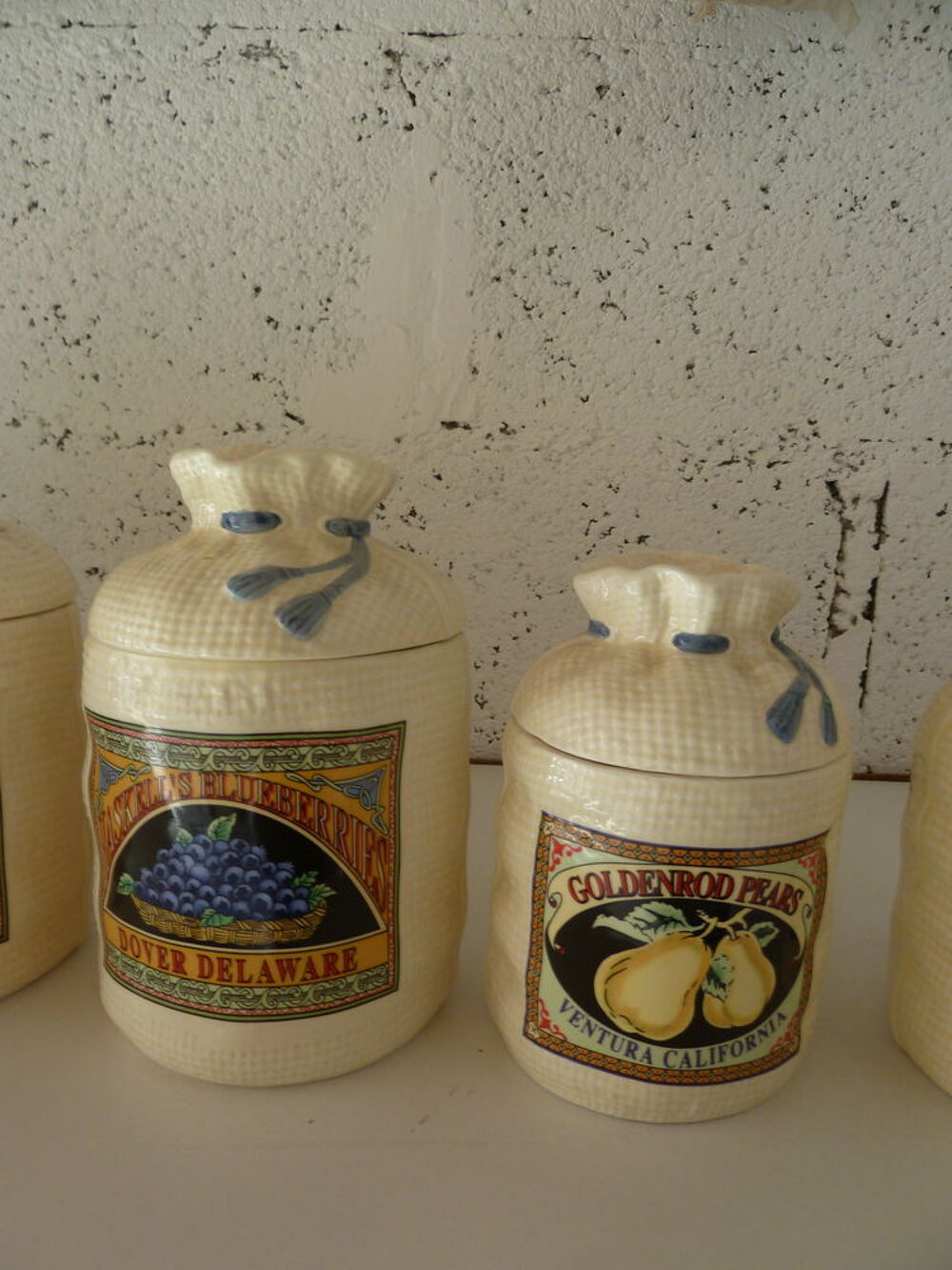 Lot de 5 pots d&eacute;coratifs Décoration