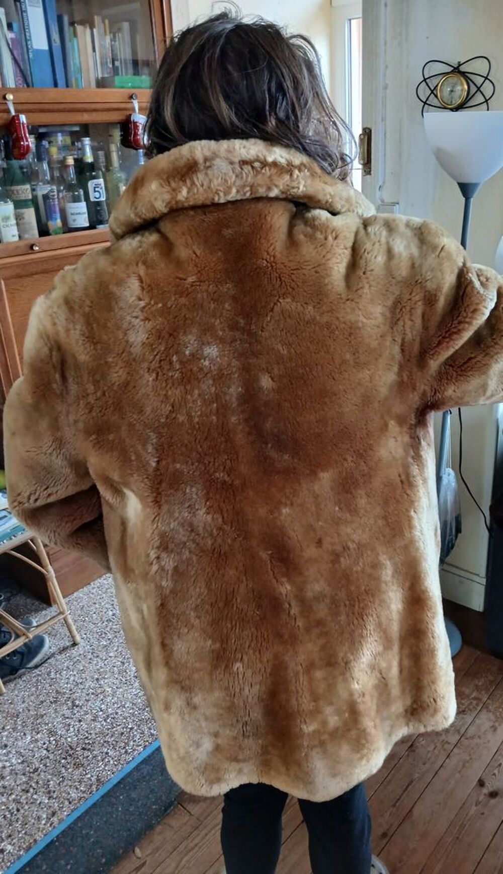 Manteau vintage fourrure mouton dor&eacute; T 42 Vêtements