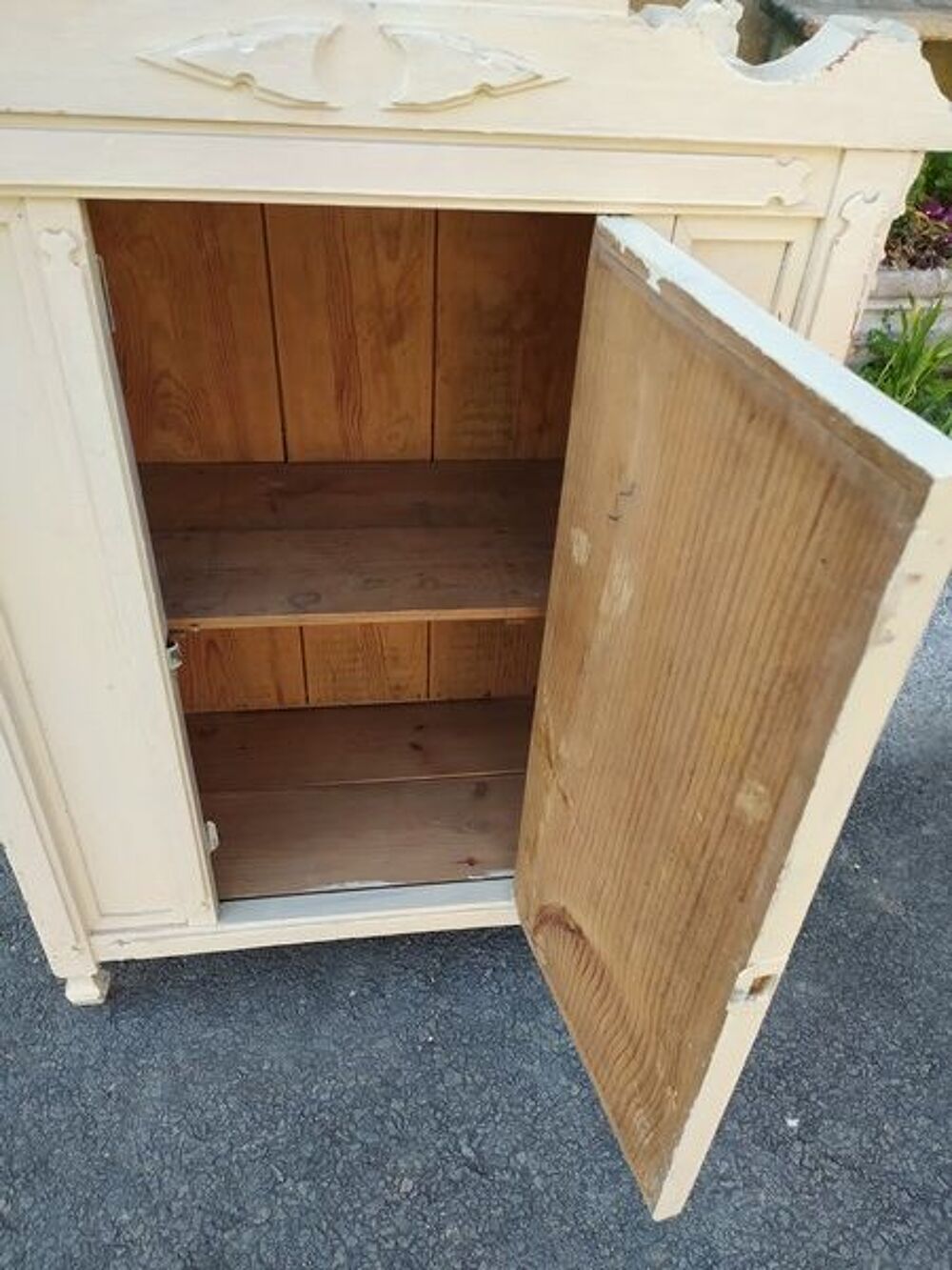 Anciens Meubles de Poup&eacute;e Lit et Armoire Bois XIX&egrave;me Meubles