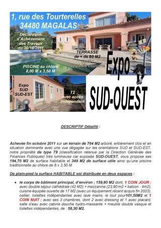  Villa � vendre 6 pi�ces 195 m�