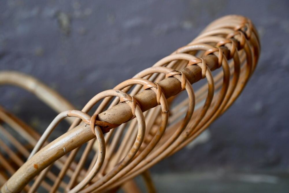 Rocking chair ou fauteuil &agrave; bascule adulte en rotin vintage Meubles