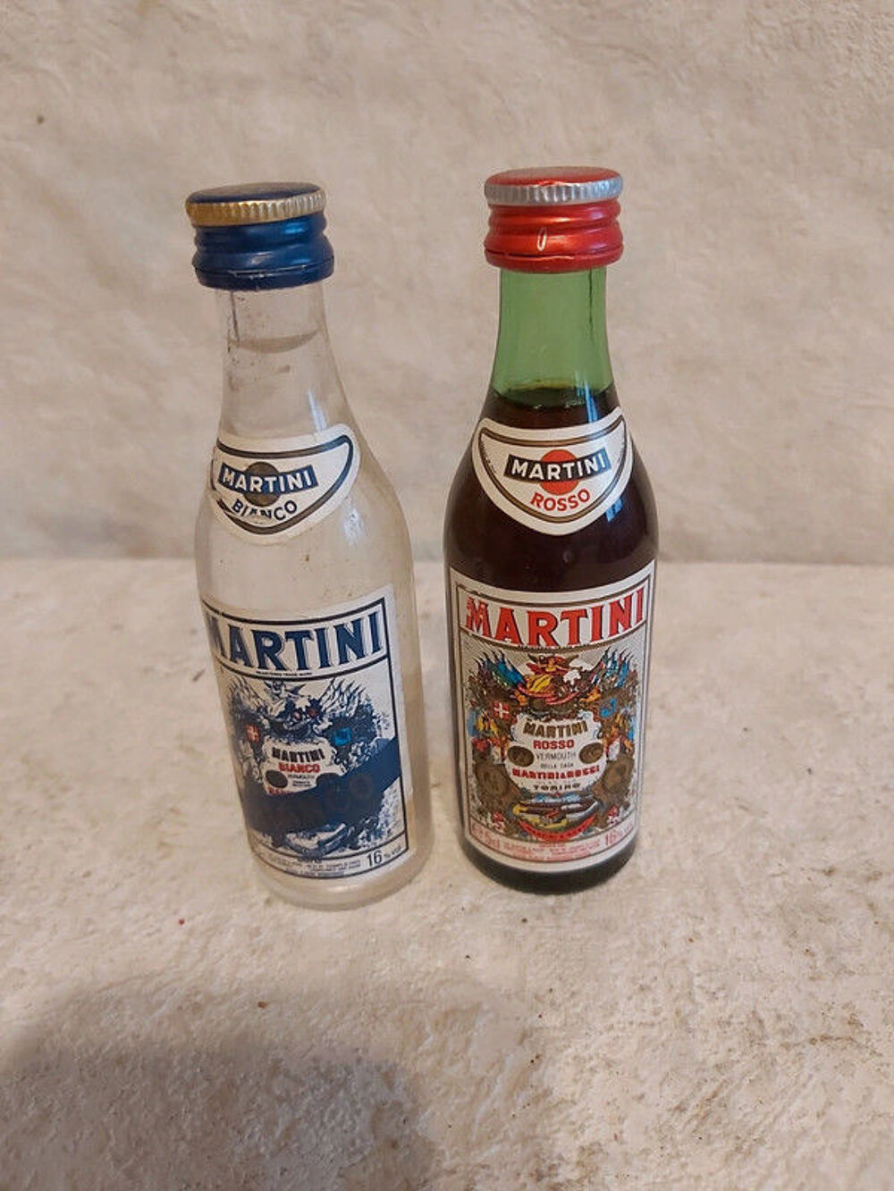 6 mignonnettes de MARTINI differentes 