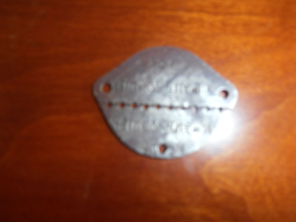 V&eacute;ritable plaque militaire (28a) 