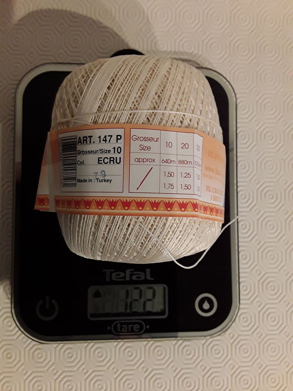 Pelote coton &eacute;cru DMC (fil d'Ecosse) Bricolage
