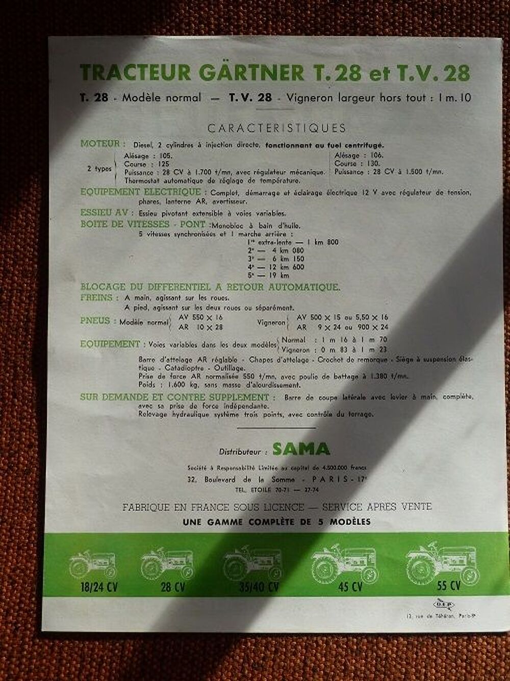 Prospectus Tracteur G&Auml;RTNER 