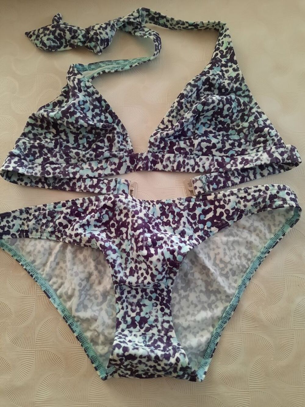 Maillot de bain bleu fleuri liberty neuf - T 40 - T 85B Vêtements