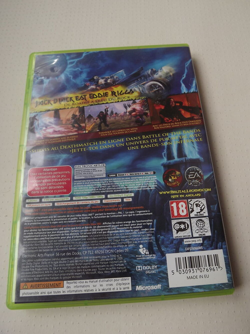 Jeu Xbox 360 brutal legend sans notice Consoles et jeux vidéos