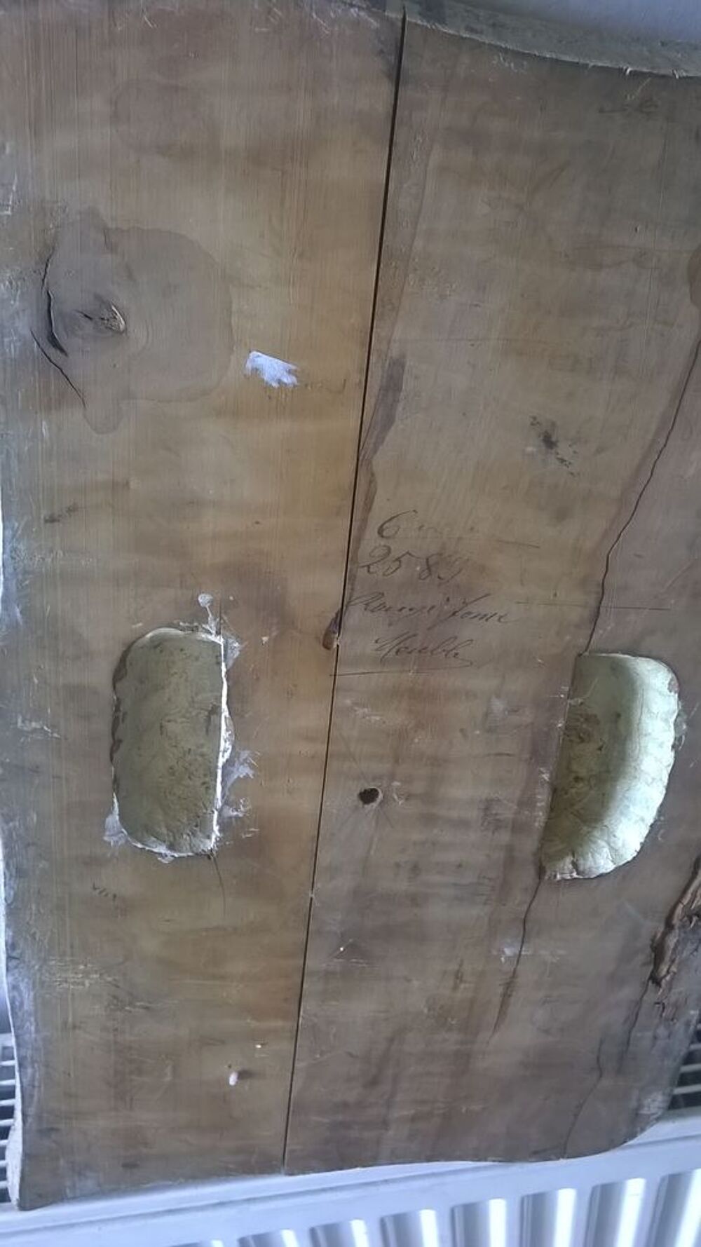 Ancien tampon bois scult&eacute; Décoration