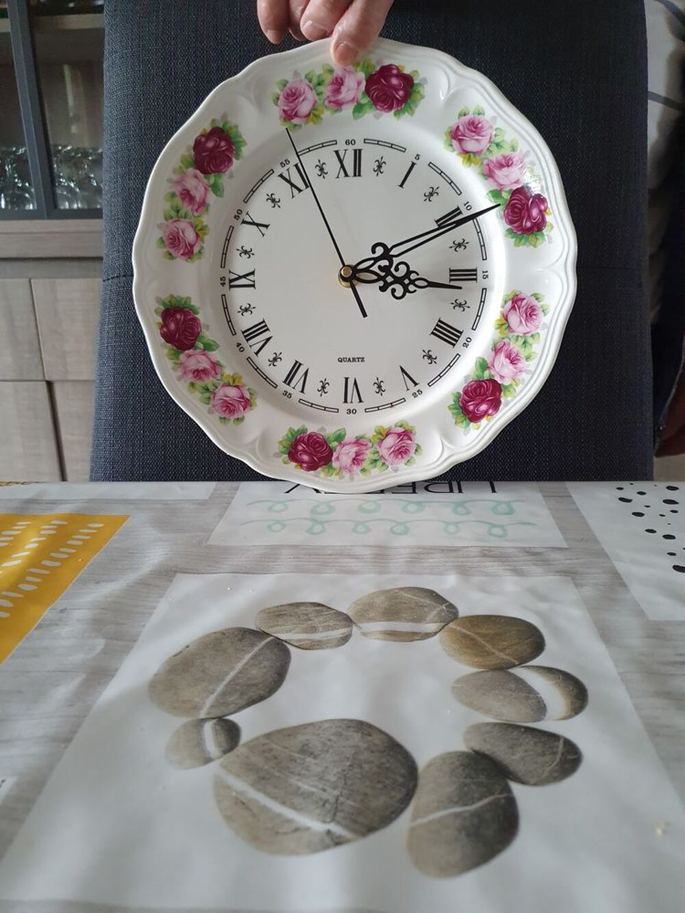 Assiette pendule murale Décoration