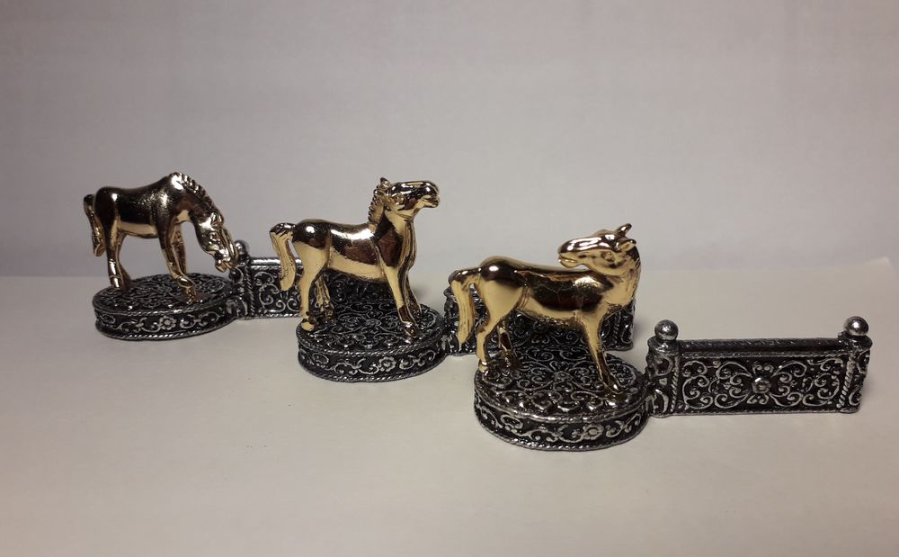 Coffret de 6 porte-couvert chevaux sur socle Décoration