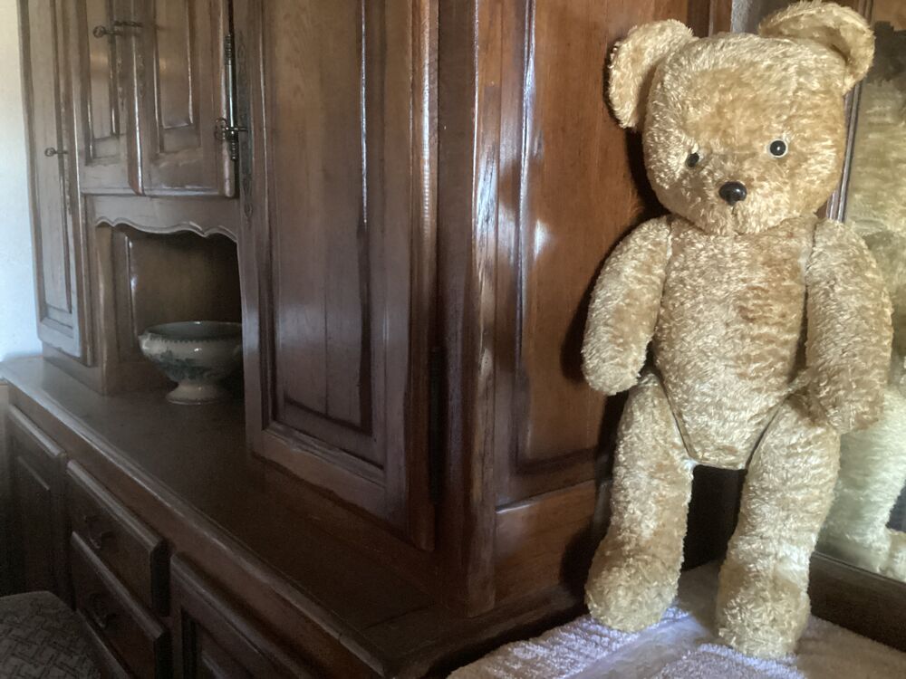 Nounours en paille ancien. 