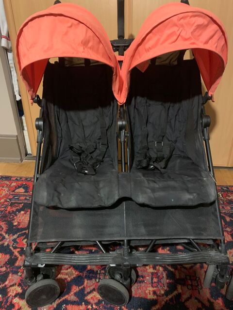 Poussette double pliante BRITAX orange/corail Lyon 7 (69)