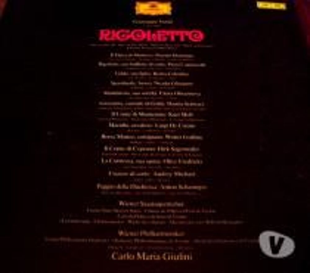 COFFRET DISQUES VINYLE- OPERA RIGOLETTO DE VERDI CD et vinyles