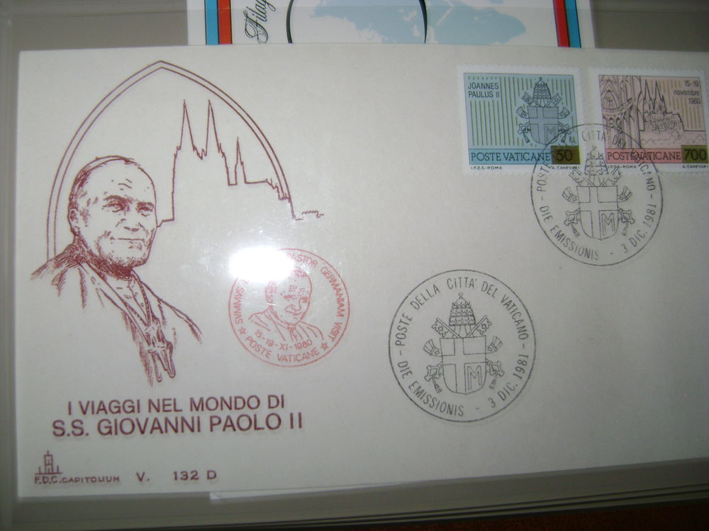 Collection Enveloppes timbr&eacute;es du Pape Jean-Paul II 
