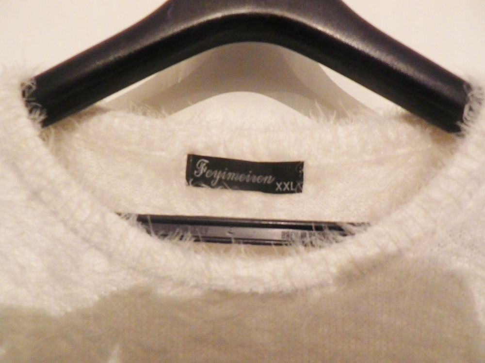 PULL BLANC DUVETEUX T46 XXL Vêtements