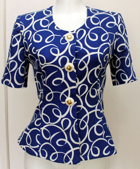Veste bleu roi & blanc GIVENCHY T.38 Fr 90 Issy-les-Moulineaux (92)