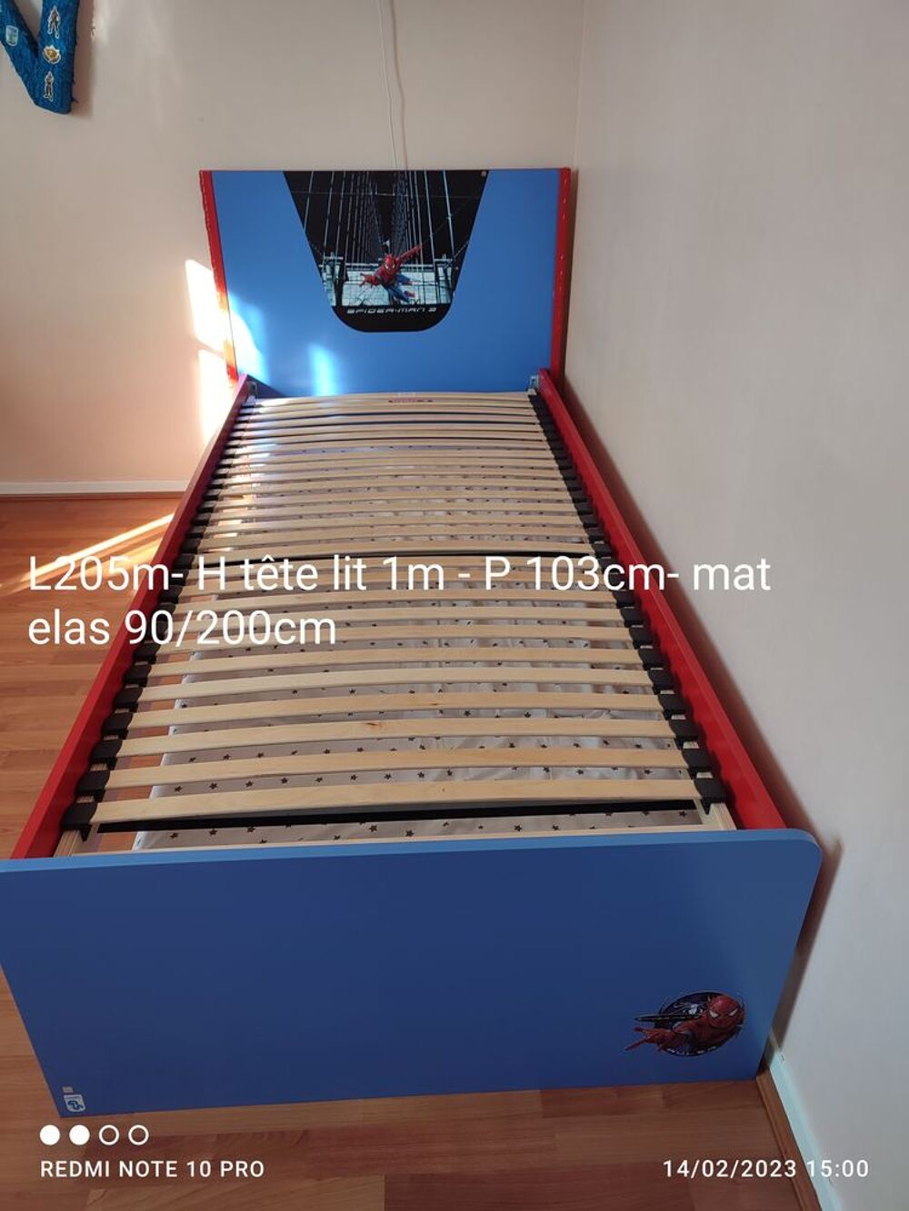 LIT SPIDERMAN + SOMMIER + MATELAS 90X200CM DISPONIBLE Mobilier enfants