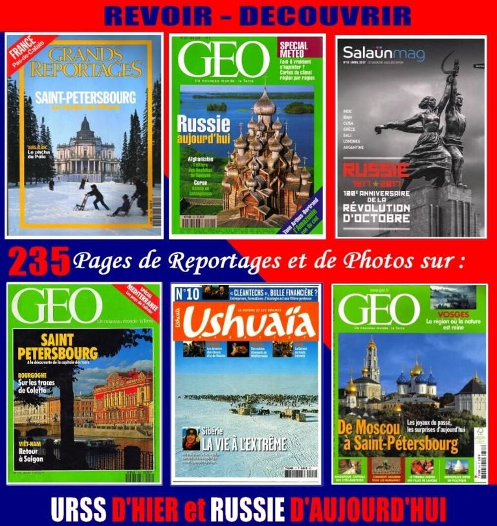 LA RUSSIE - g&eacute;o - L'URSS / prixportcompris Livres et BD