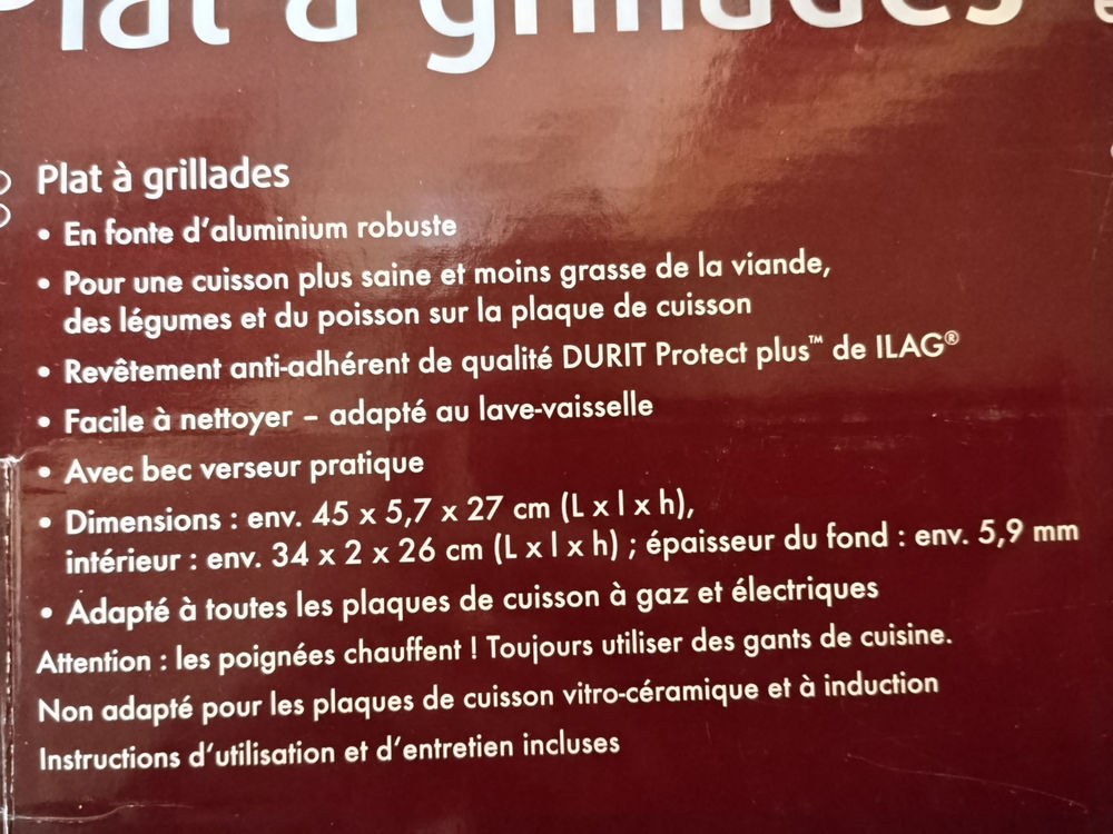Plat &agrave; Grillades Electroménager