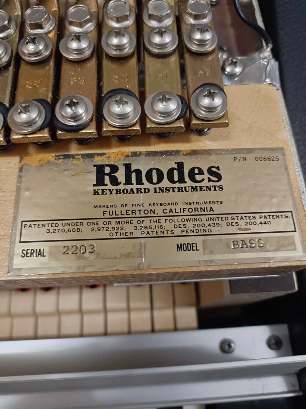 collection clavier Rhodes bass 