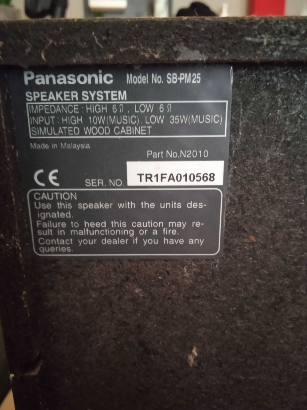 enceinte Panasonic tr&egrave;s bon &eacute;tat.faire offre Audio et hifi