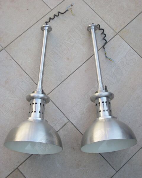 2 SUSPENSIONS LAMPE INDUSTRIELLE ATELIER DÉCO LOFT 125 Sergines (89)