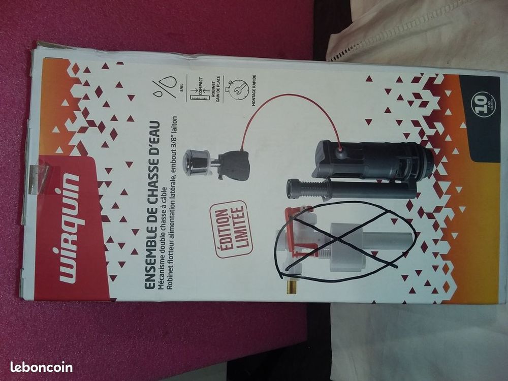 MECANISME WC DOUBLE CHASSE 3/6L A CABLE Seul bien lire l'ann Bricolage