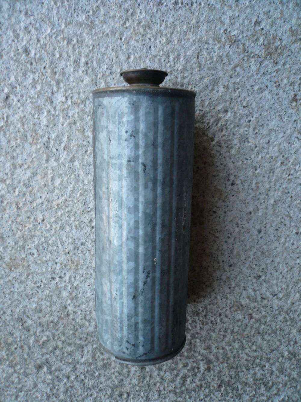 Ancienne gourde bouillotte en fer galvanis&eacute; Bricolage
