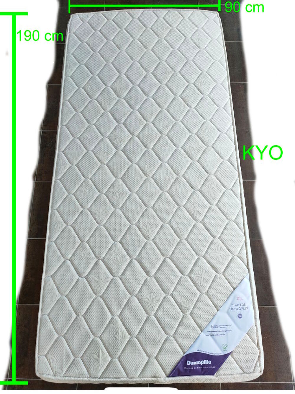 DUNLOPILLO Matelas mousse 90x190cm r&eacute;versible 1 personne Meubles