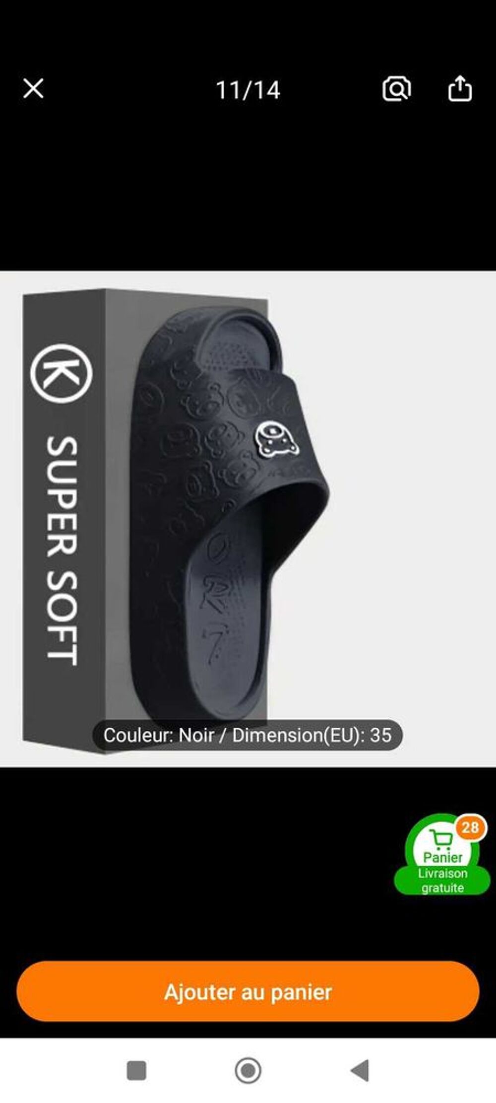 sandale femme noire pointure 41 Chaussures