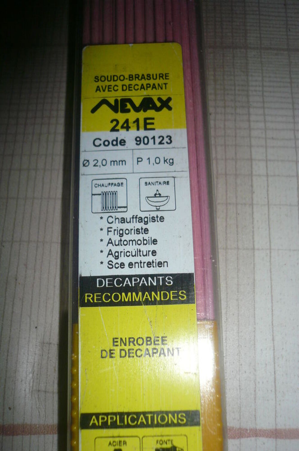 Baguettes de soudo brasure Bricolage