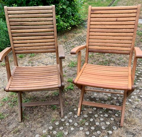 DEUX CHAISES BOIS EXOTIQUE 50 Beauchamp (95)