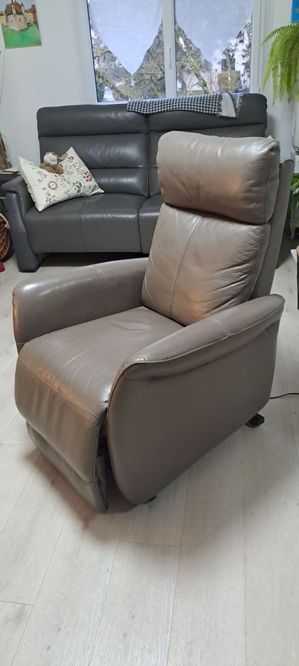 Fauteuil Hamilton Relax Releveur 2 Moteurs Taupe Meubles