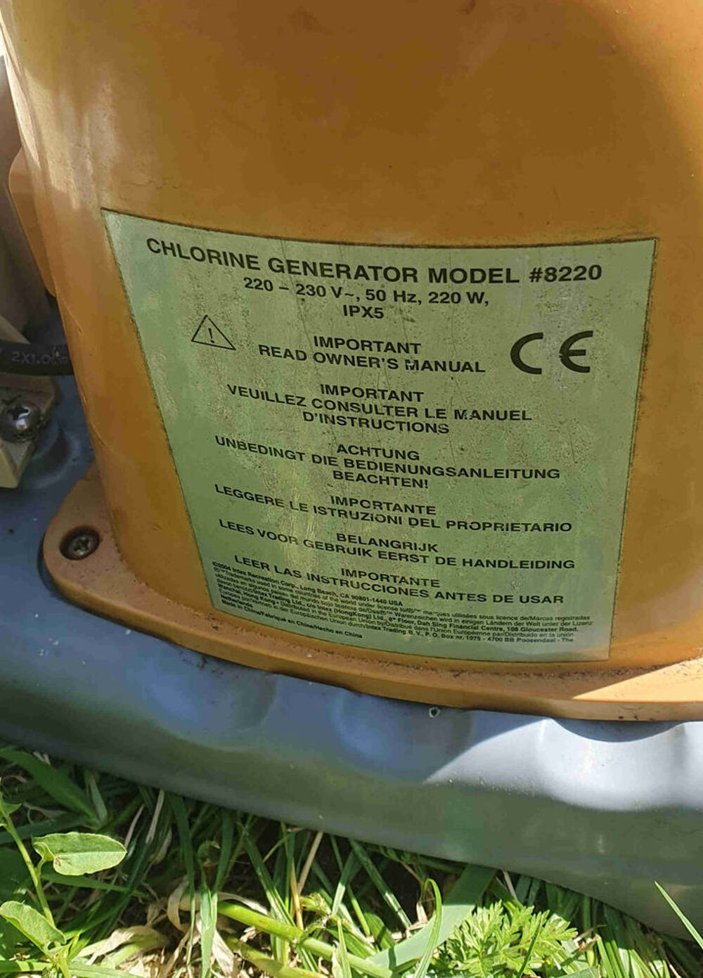 &Eacute;lectrost&eacute;rilisateur au sel INTEX 8220 [ jamais utilis&eacute; ] Jardin