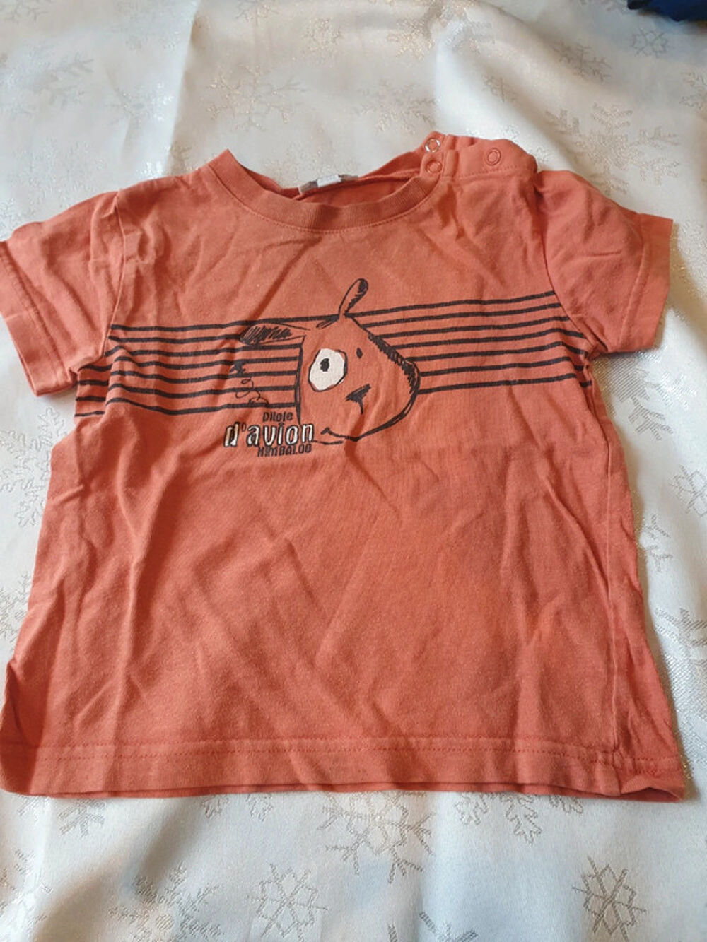 Tee shirt manche courte 
orange 
24 mois Vêtements enfants