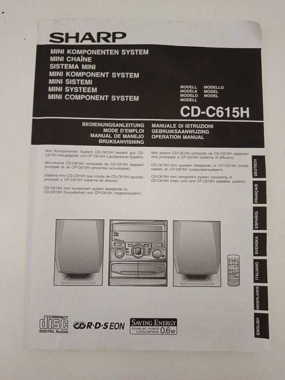 chaine hi-fi sharp cd-c615 Photos/Video/TV