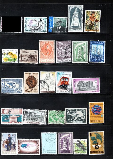 lot de 94 timbres de BELGIQUE 3 Les Églisottes-et-Chalaures (33)