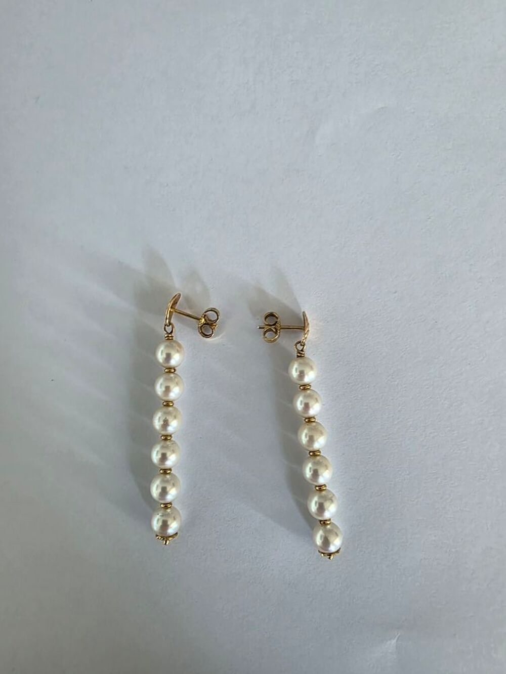 Boucles d'oreilles or et perles Bijoux et montres