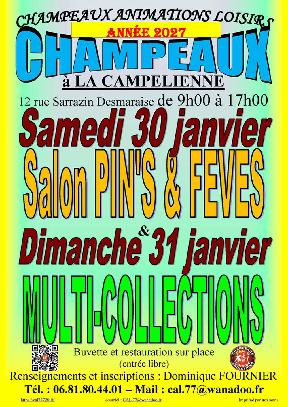 Salon MULTICOLLECTIONS du 31-01-2027 &agrave; Champeaux (77) Bourse des collections