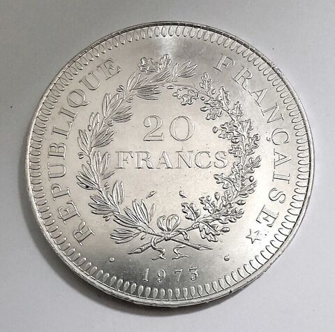 Pice de 20 francs 1973 copie en plaqu argent  19 Corme-Royal (17)