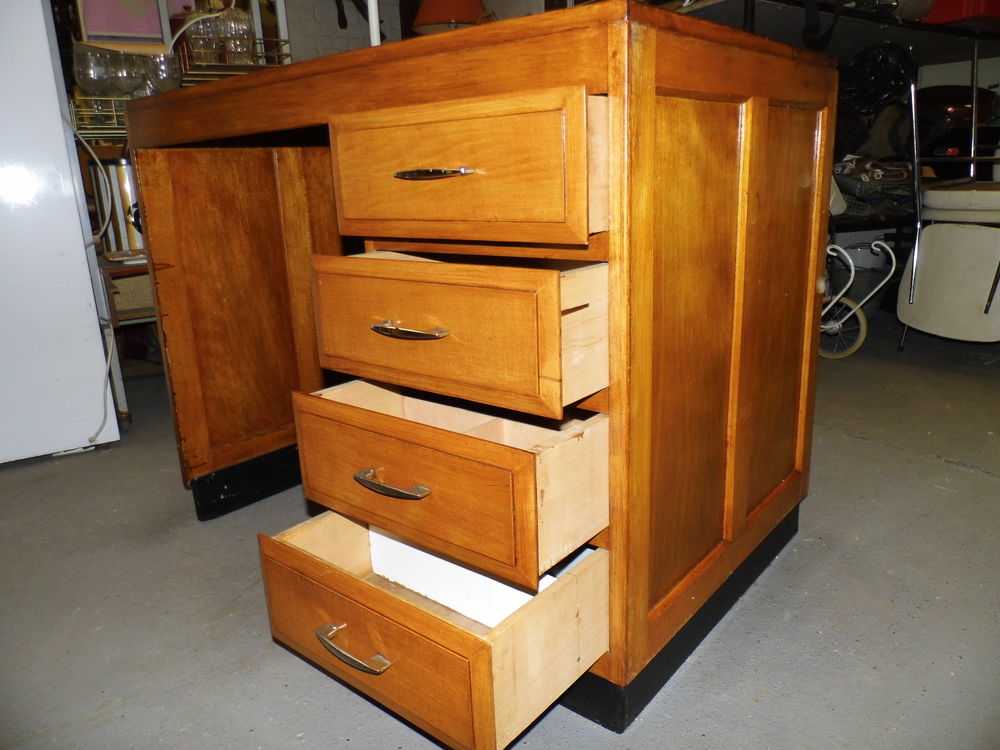 Bureau ancien antiquit&eacute; r&eacute;tro industriel scandinave bois Meubles